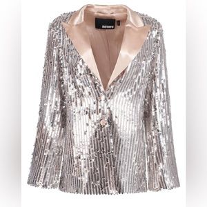 Rotate Birger Christensen Catherina Sequin and Satin Blazer size 34 NWT